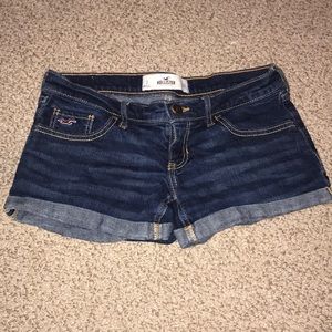 Hollister dark wash jean shorts
